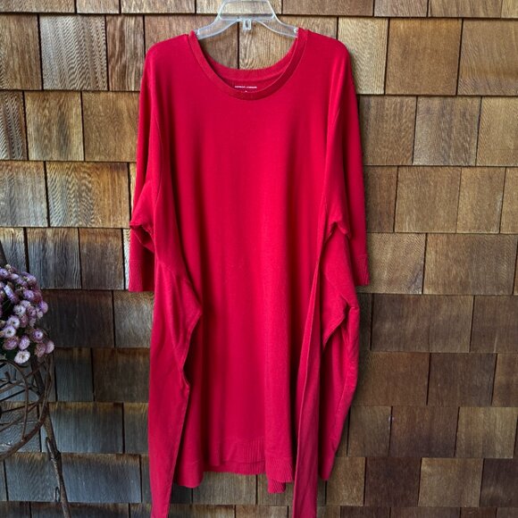 NWOT Universal Standard Cherry Red Misa Sweatshirt Dress in Women's XL/26-28 - Picture 6 of 12